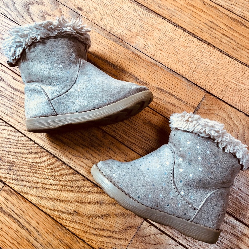 Toddler Cat& Jack Fur Lined Booties